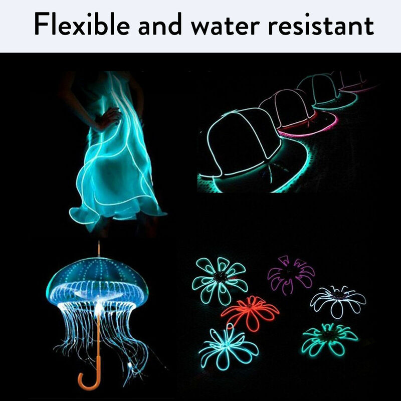 El Draht 5m 4m 3m 2m 1m LED-Streifen flexible Neon 5v 3v 12v wasserdichtes Seil für DIY Auto Party raum Kleidung Wohnkultur