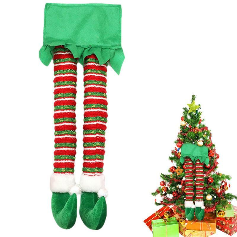 Decoração do carro chirstmas elf pernas brinquedos para automóvel casa decoração bonecas pernas ornamento do feriado presente ano novo crianças natal natal natal
