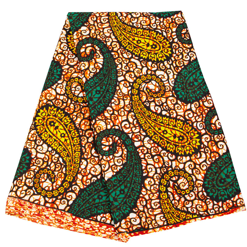 Tela de cera Vintage para mujer, tejido de poliéster con estampado geométrico Retro de Nigeria, auténtico 100% poliéster