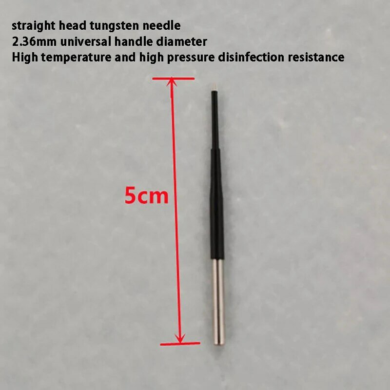 Aguja de tungsteno antiadherente Micro fina, herramienta de electrodo de belleza, cabezal, cuchillo de labio, electrocuchilla de alta frecuencia, Electrocoagulat de electroiones