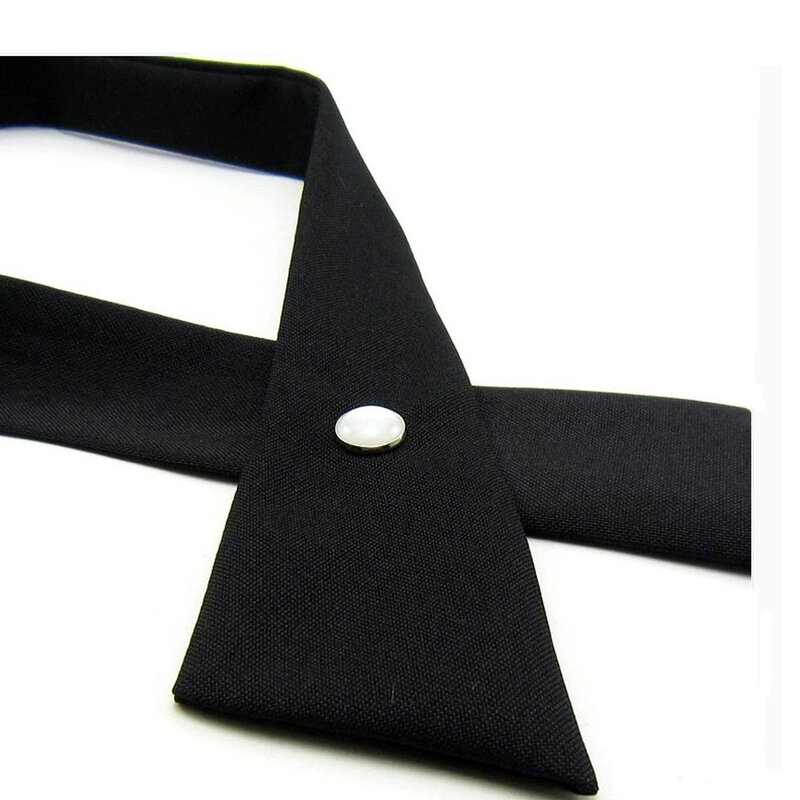ربطة عنق Y1UB كاجوال رسمية بلون واحد للرجال والنساء البالغين قابلة للتعديل لربطة عنق متقاطعة