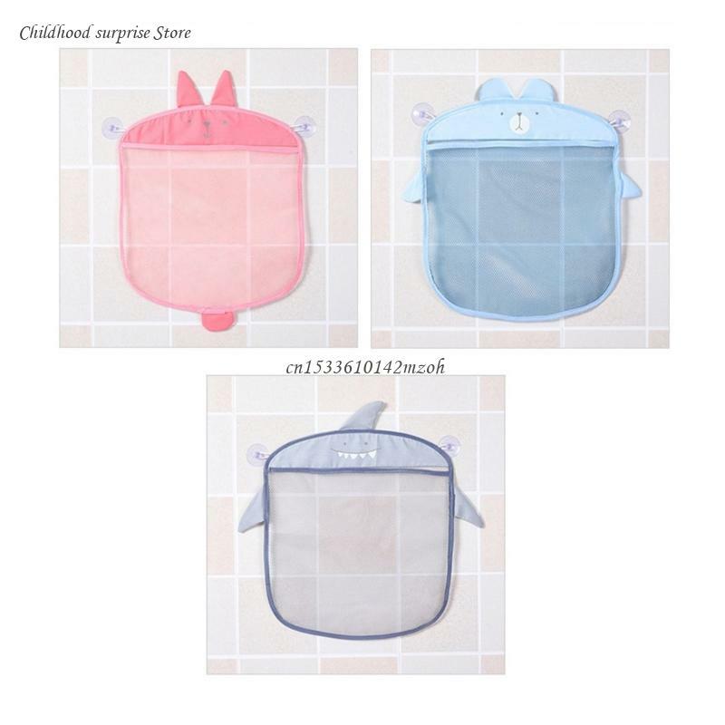 Многофункциональные сетчатые сумки облегчают хранение игрушек для детской ванны для детей и малышей с 2 ​​сильными присосками,