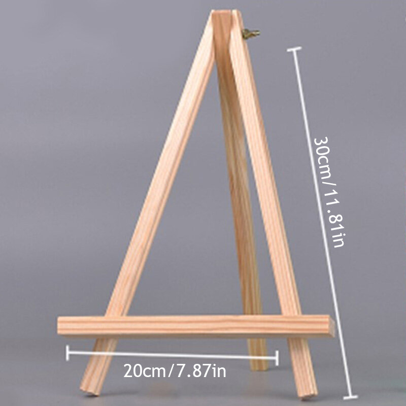 1pc Natural Wood Mini Easel Frame Tripod Display Meeting Wedding Table Number Name Card Stand Holder Children Painting Crafts