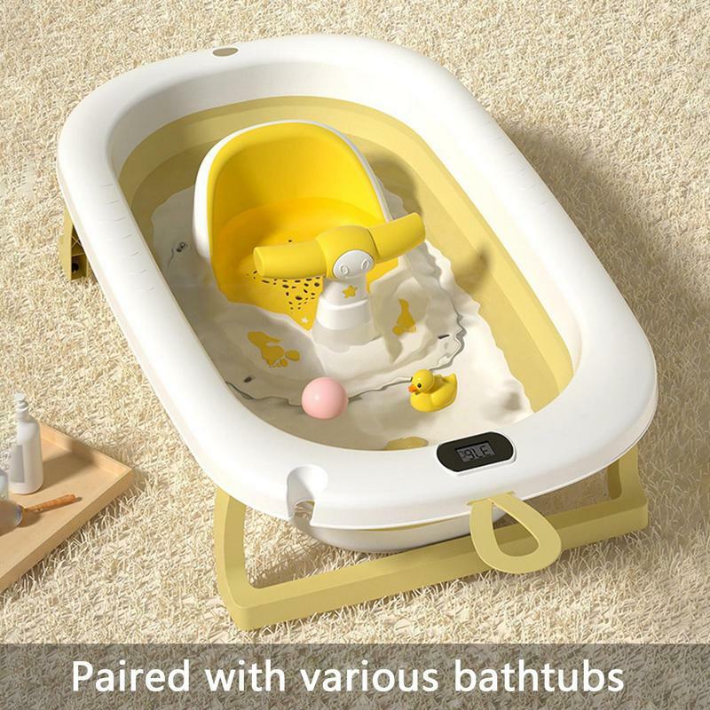 Assento de banheira lavável para meninos e meninas, cadeira de banho com ventosa, suporte para encosto, bebê