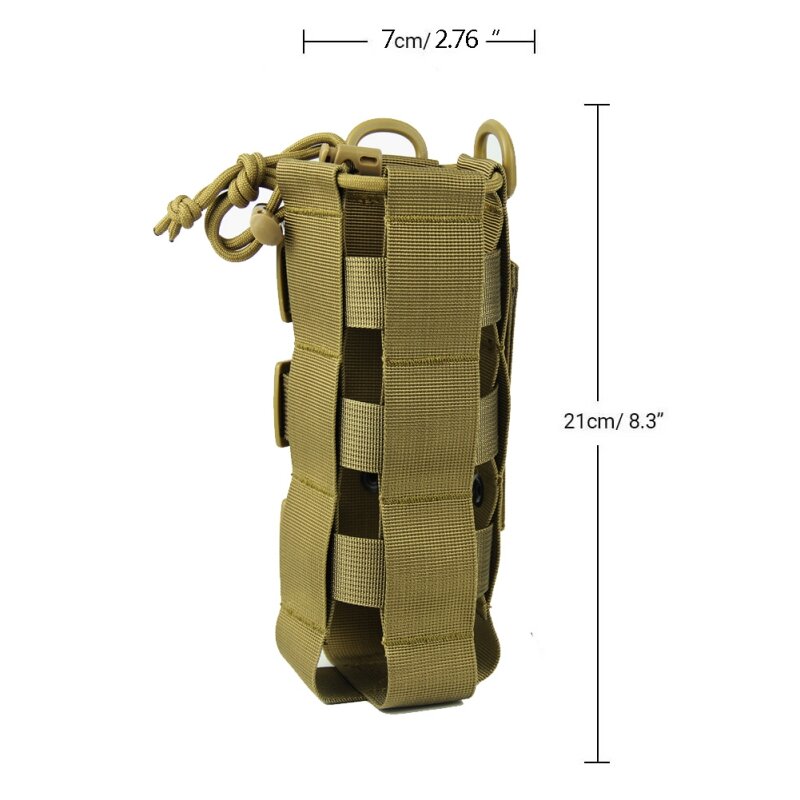 Outdoor Tactical Water Bottle Bag, Saco de montanhismo, Saco pendurado para acampar
