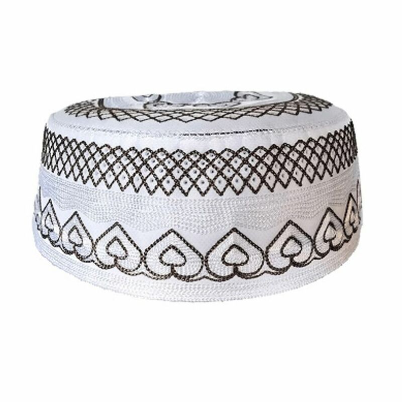 Skin-friendly Muslim Prayer Hat Cotton Embroidery Prayer Hat Soft Men Bonnet Islamic Jewish Cap Comfortable Breathable