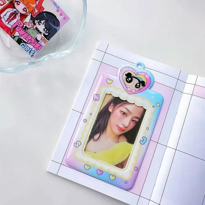 Portatarjetas DE FOTOS coreano newjeans lindo Kpop, álbum de fotos decorativo de 3 pulgadas, mangas protectoras, colgante de papelería Kawaii