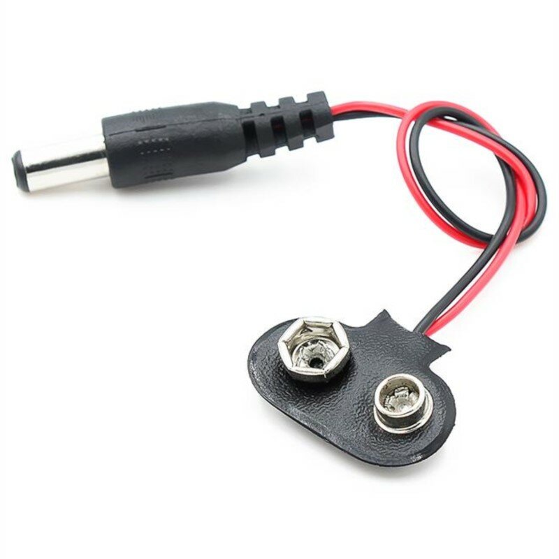 Кнопка для аккумулятора 9 В, Штекерная головка постоянного тока 5,5-2,1 мм, совместима с женской головкой для преобразования питания DC3.5 UNO 2560 DUE для Arduino