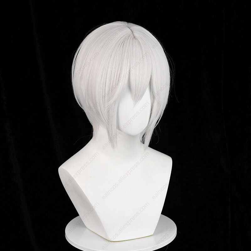 Tomoe Cosplay Wig 30cm Silver White Short Wigs Heat Resistant Synthetic Hair