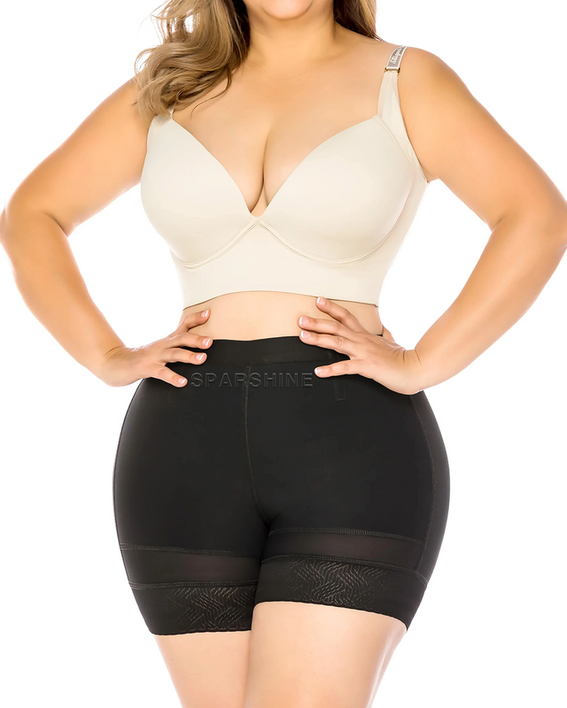Fajas-Shorts amincissants en dentelle pour femmes, sous-vêtements sans couture, taille basse, contrôle de l'abdomen