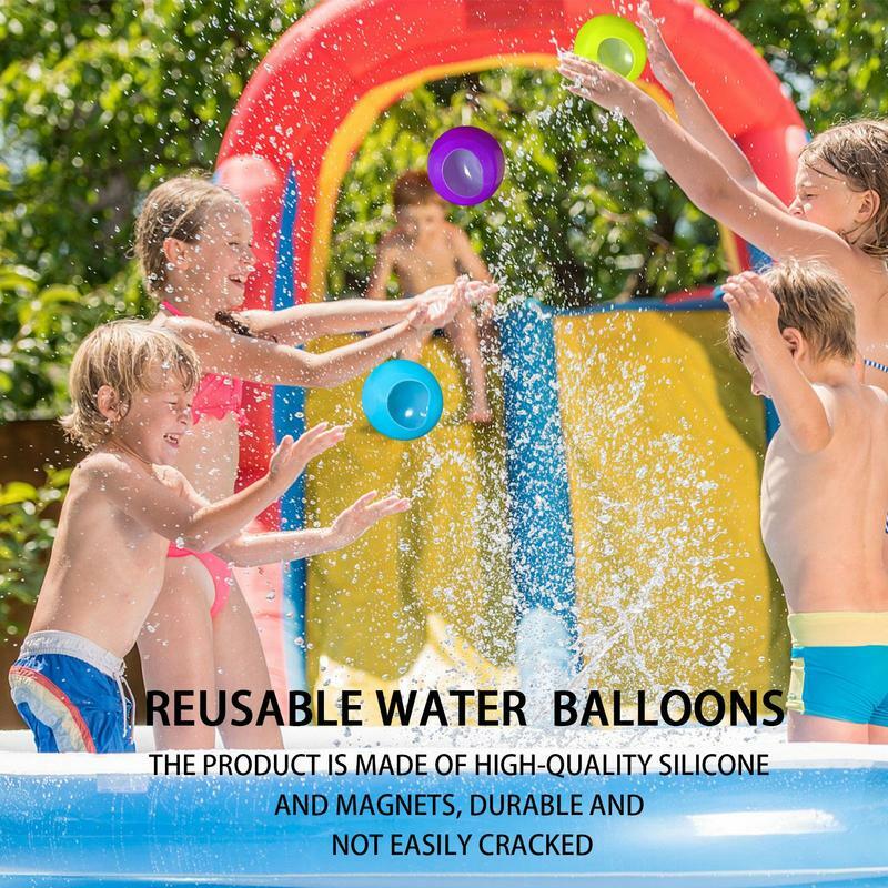 子供と大人のための再利用可能な水風船,カラフルでソフトなシーリングボール,夏の屋外活動