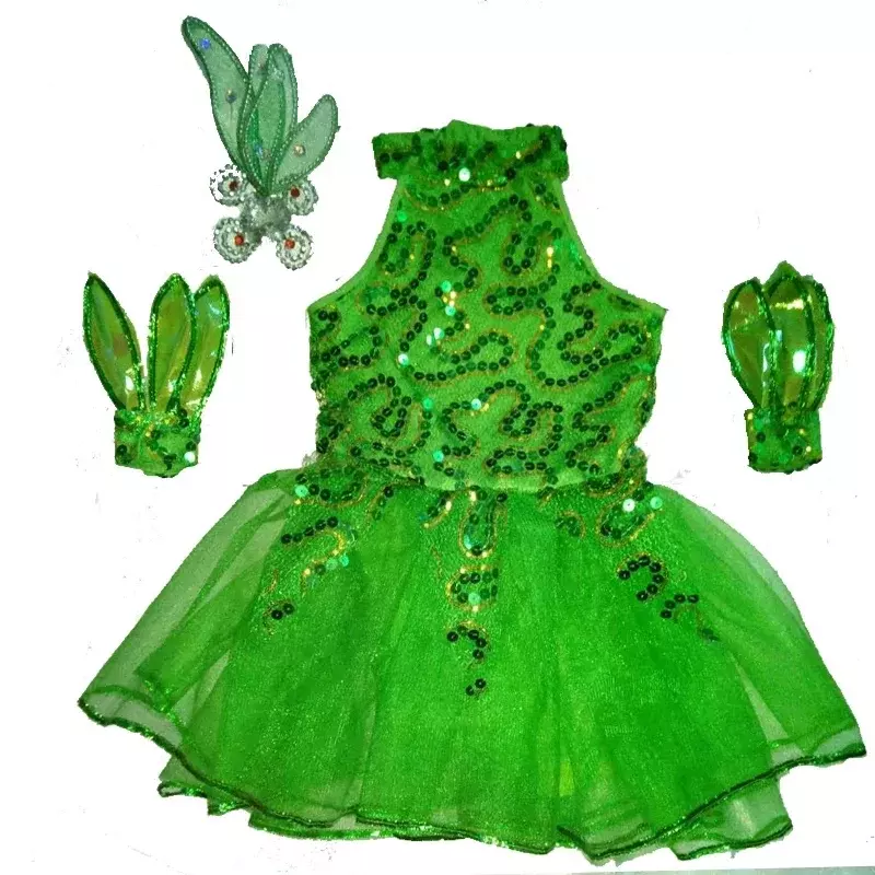 Chinese Wind Dance Costume Little Tree Dance Dress Performance Costume Child Leaf Costume Collective Stage Performance Clothes