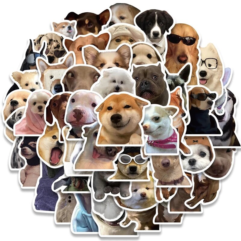 10/30/50/100pcs Cute Dog Cat MEME Funny Animals Stickers Aesthetic Decals Notebook Car Motorcycle Laptop Kid Cartoon Sticker Toy