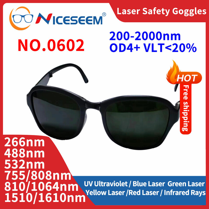 Gafas de seguridad infrarrojas, lentes de protección IPL, UV, IR, FPV, longitud de onda de 200-2000nm, 532, 1064nm