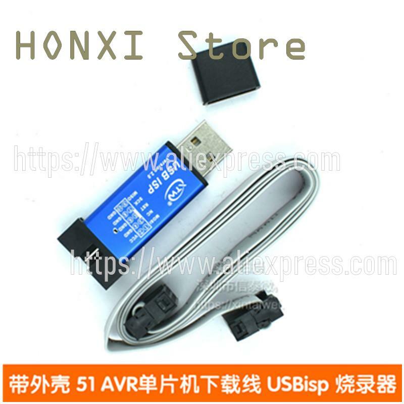 ไมโครคอนโทรลเลอร์51 AVR 1ชิ้นดาวน์โหลดฟรีสายเข็มขัดขับรถ USB ISP USBISP โปรแกรมเมอร์