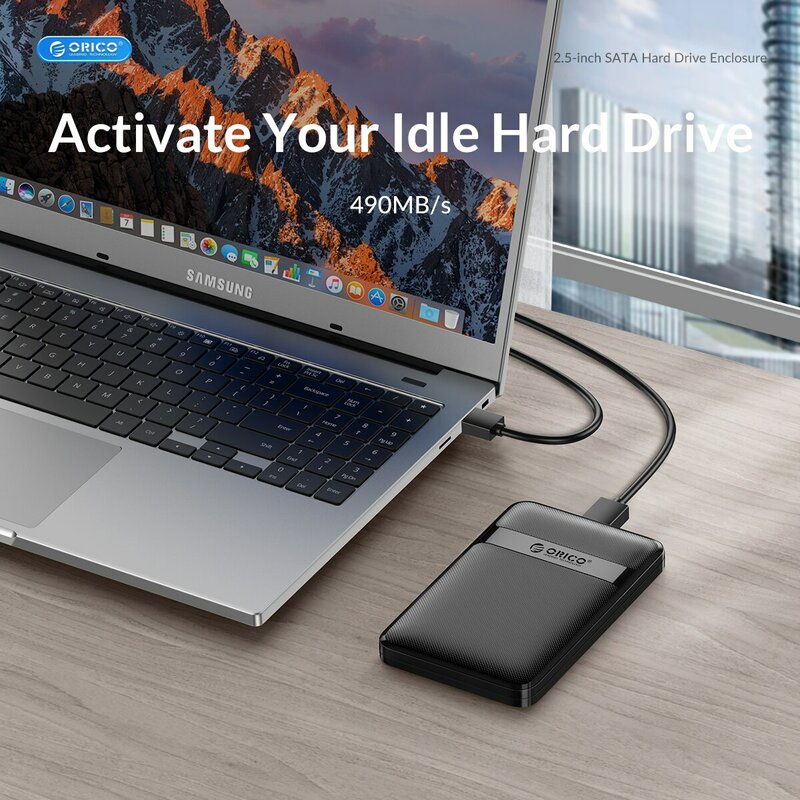 Orico Hdd Case 2.5 Inch Sata Naar Usb3.0/Type-C Hdd Behuizing 6Gbps Max USB-C Externe Sata Hdd Behuizing Ondersteuning Auto-Slaap
