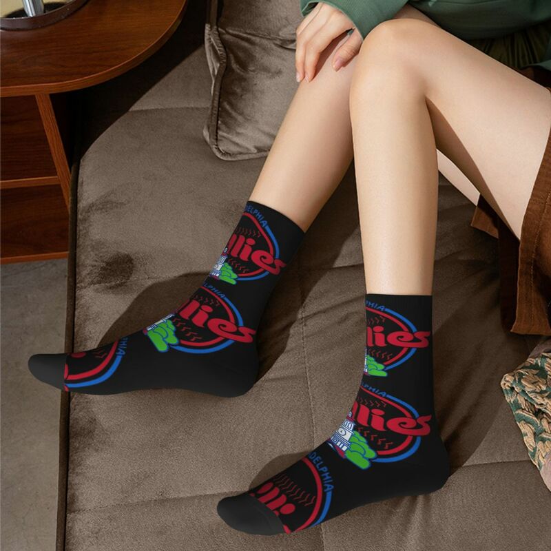 Носки Phillies-City, высококачественные чулки в стиле Харадзюку, всесезонные длинные носки, аксессуары для подарка на день рождения унисекс
