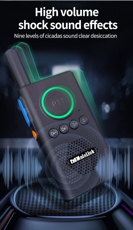 ML-M2 piccolo walkie-talkie ad alta potenza 2W a lunga distanza 3Km ristorante industria dei servizi alberghieri sport all'aria aperta