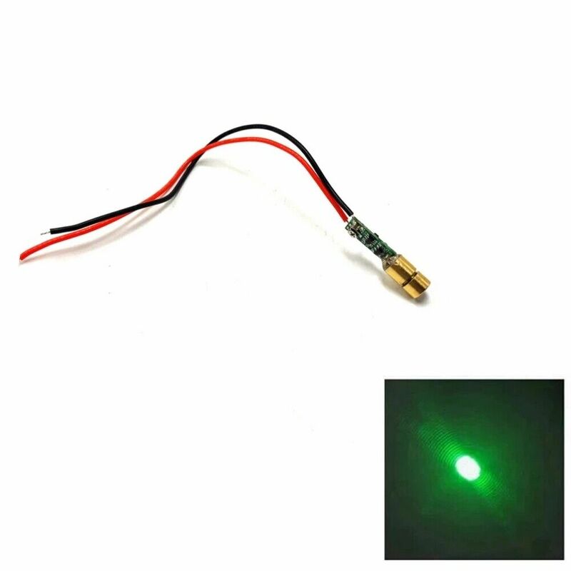 Mini módulo verde do diodo do ponto do laser, 515nm 520nm 5mw claro, 7x11.5mm
