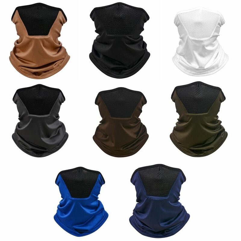 Outdoor Face Shield With Neck Flap Neckline Mask Mesh Ice Silk Men Fishing Face Mask Summer Sunscreen Mask Women Sunscreen Veil