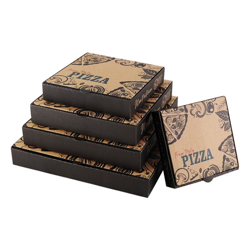 Kunden spezifische Produktburger-Verpackungs karton Lieferanten design bedruckte Verpackungs boxen kunden spezifische Pizzas ch achteln mit Logo 33 35 30 40