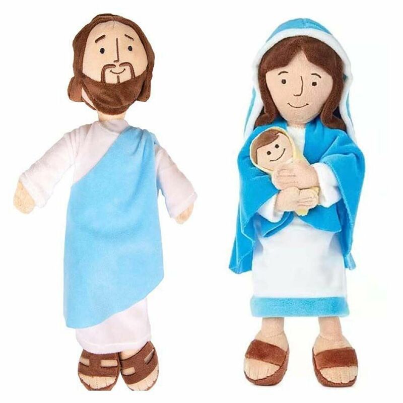 Juguete de peluche de la Virgen María de Jesús, figura religiosa de Cristo, muñeco de peluche educativo para niños, figura suave, regalo para niños, creyente