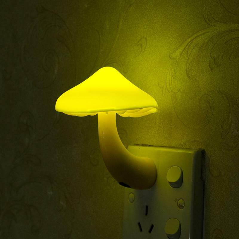 Lâmpada de parede cogumelo, luz noturna, quente, branco, economia de energia, atmosférica, segura, durável, na moda, Quarto