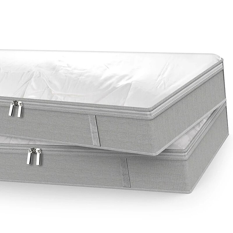 4X składane pod łóżkiem duże pudełka do przechowywania pod łóżkiem grube oddychające podwieszane torby do przechowywania ubrań organizator zapinany na suwak