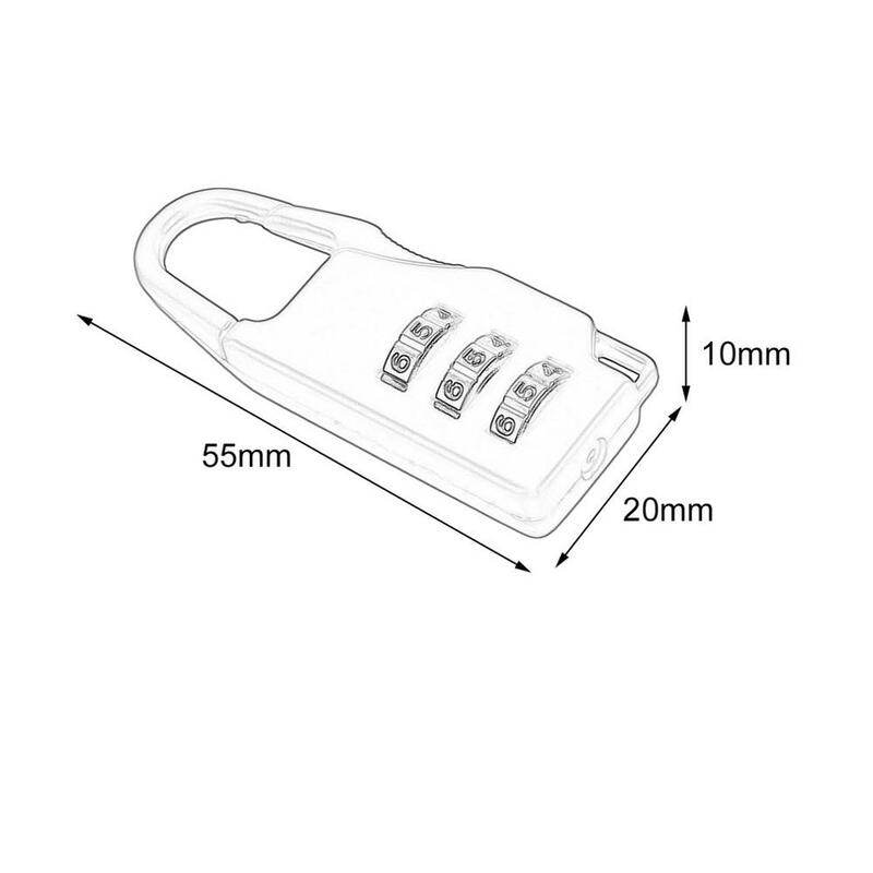 Maleta de aleación de zinc para viaje, bolsa de equipaje, cajas de joyería, cofres de herramientas, bloqueo de código, candado con cremallera, nueva seguridad, 3 combinaciones, 1 pieza