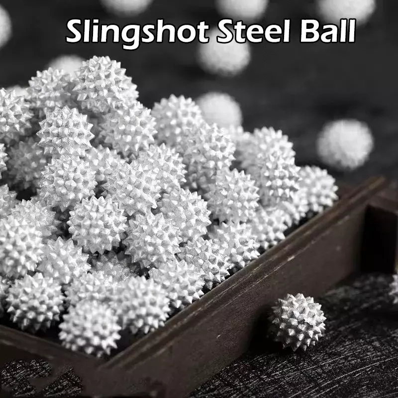 Tirachinas de bola de acero en forma de diamante, accesorios de tiro, herramientas, 50 unids/lote por bolsa