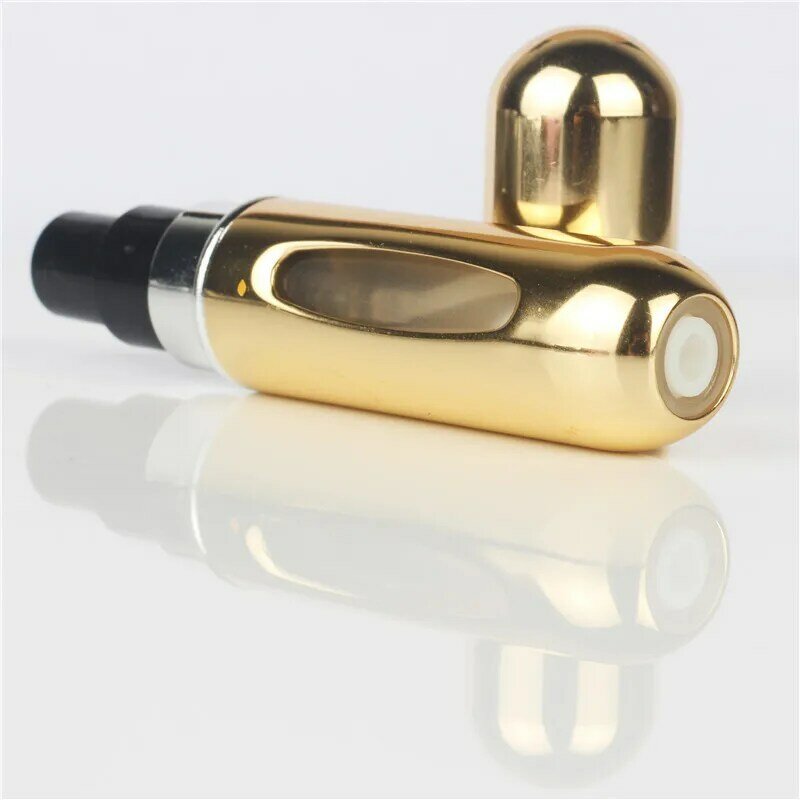 5/8ml parfum perjalanan Atomizer wadah cairan portabel untuk kosmetik Mini logam pompa aluminium semprot botol kosong isi ulang