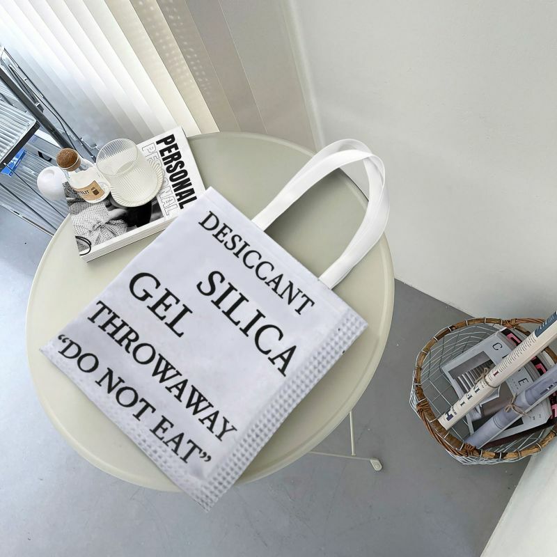 Cute Printing Silica Gel Packet Pack Shopping Tote Bag Durable Canvas Shoulder Shopper Handbag