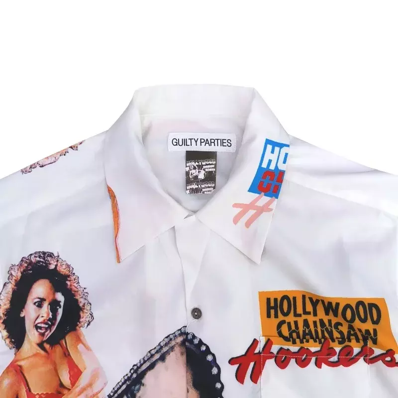 Motosega Lady Print Series Y2k Shirt uomo donna alta qualità allentata Hawaii manica corta giappone