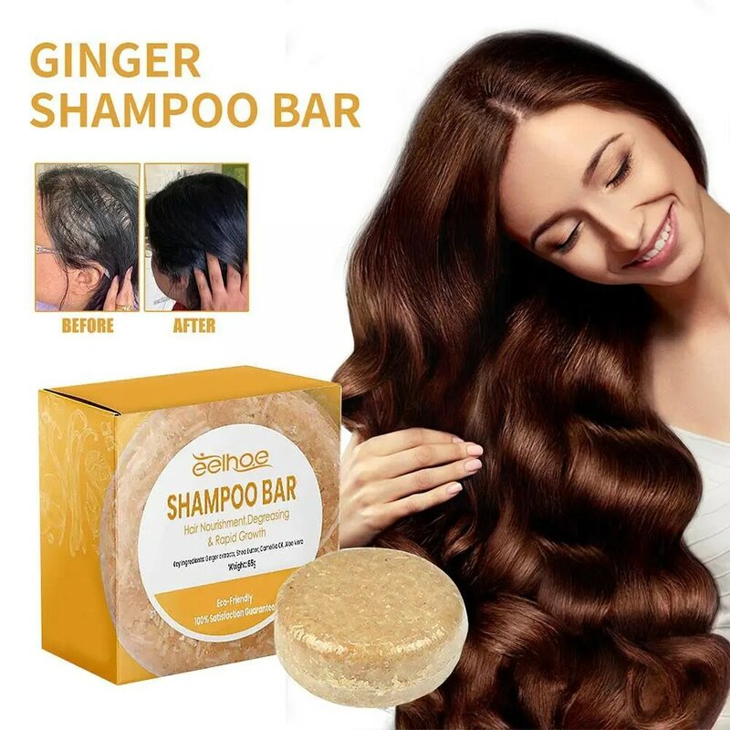 Ginger Polygonum Soap Shampoo Soap Pure Plant Organic Fast Processed Soaps Cold Handmade Shampoos Care Growth Hair J8F4