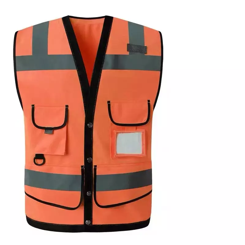 Nowe odblaskowe ubrania robocze pracowników budowlanych wysoka widoczność kamizelki bezpieczeństwo jazdy w nocy konfigurowalne Logo