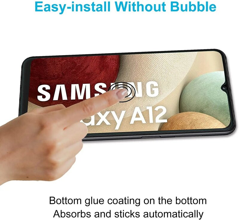 2 pz/4 pz vetro temperato per Samsung Galaxy A12 M12 A12 Nacho F12 pellicola proteggi schermo in vetro