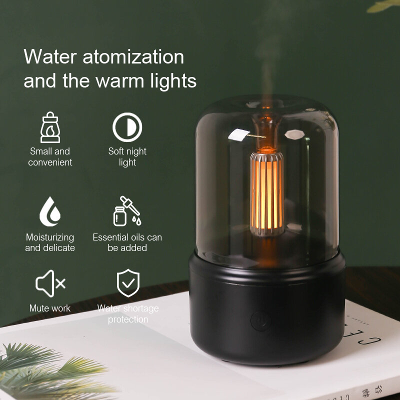 KINSCOTER Home diffusore di aromi portatile umidificatore d'aria USB olio essenziale luce notturna nebulizzatore freddo per camera da letto regalo