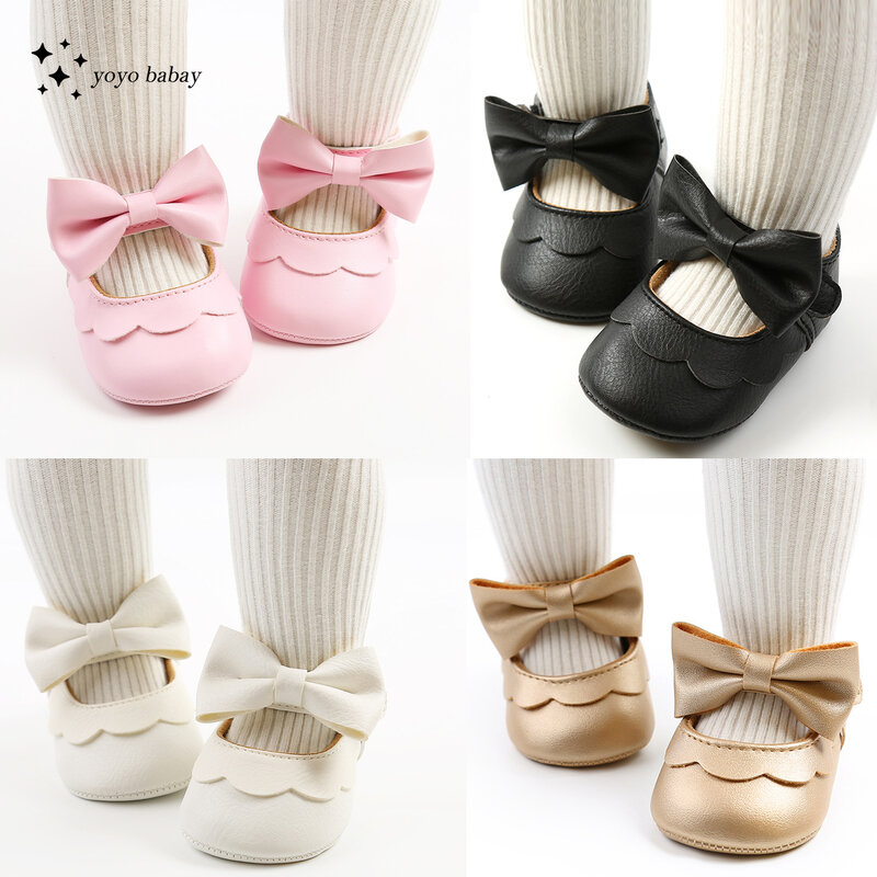 Zapatos de encaje de cuero suave para niñas, mocasines para recién nacidos, suela de goma, antideslizantes, primeros pasos