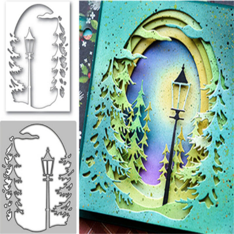 Crazyclown Christmas Backgrounds Metal Cutting Dies for DIY Scrapbooking Album Embossing Paper Cards Decorative Crafts