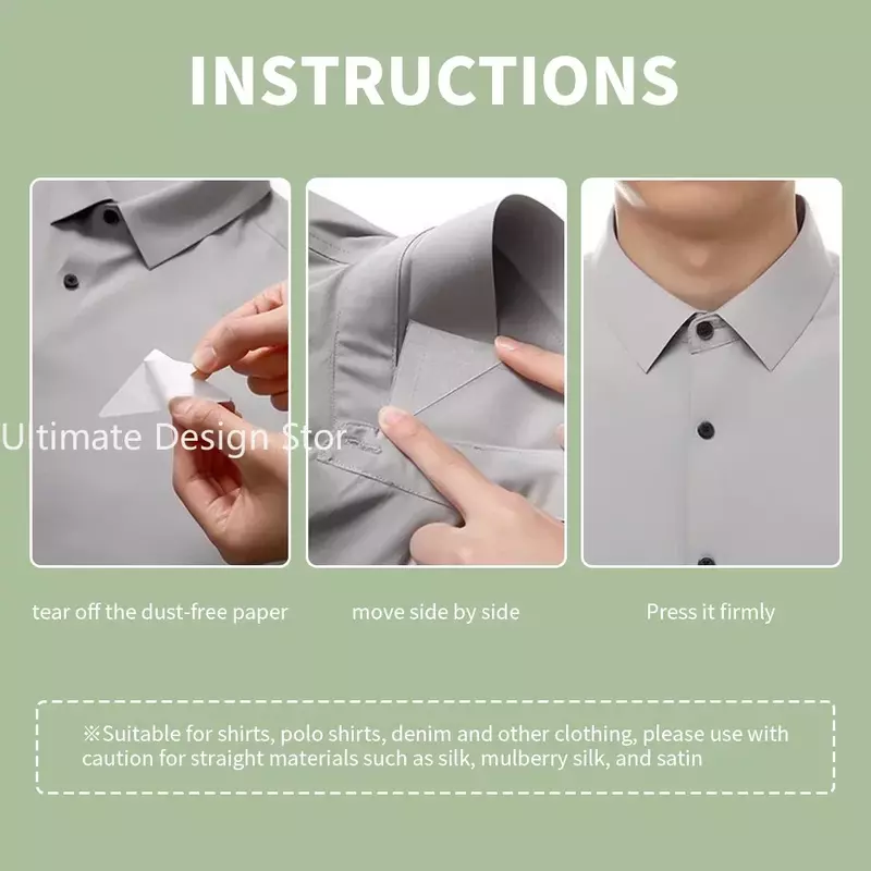 30/50pcs Collar Stickers Fixed Shirt Collar Support Stereotyped Stickers For Easy Use Disposable Collar Does Not Curl Or Warp