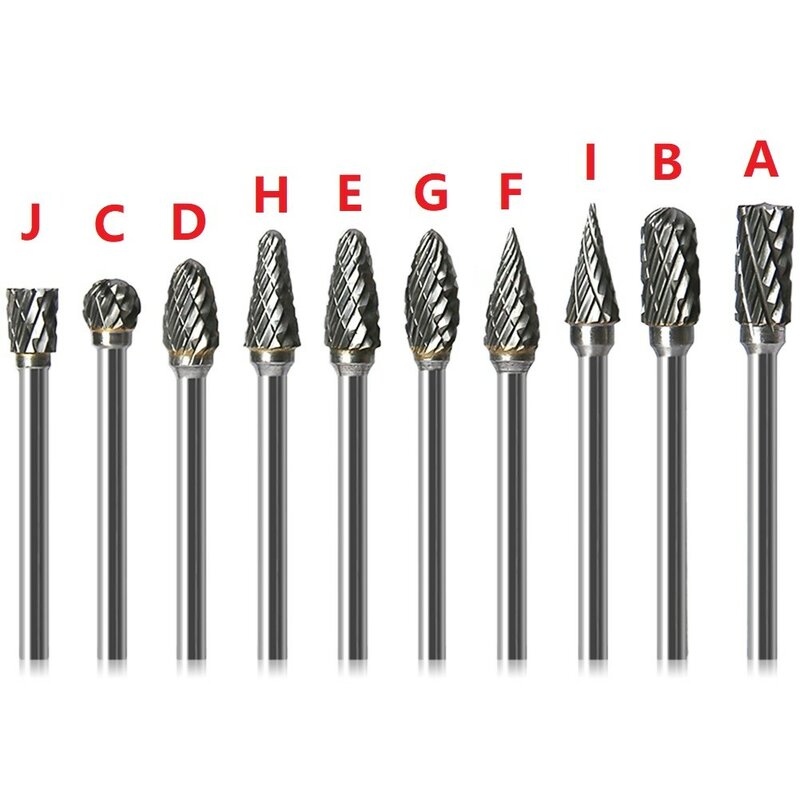 Tungsten Steel Grinding Head 1pc 3x6mm Tungsten Carbide Burrs Rotary Drill Die Grinder Carving Bit Double Cut Grinding Carvin