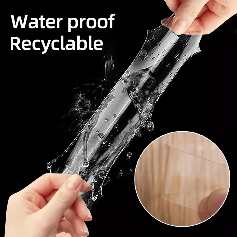 Cinta adhesiva de doble cara súper fuerte reutilizable, Nano pegatinas de pared transparentes a prueba de agua, productos para el hogar, adhesivos