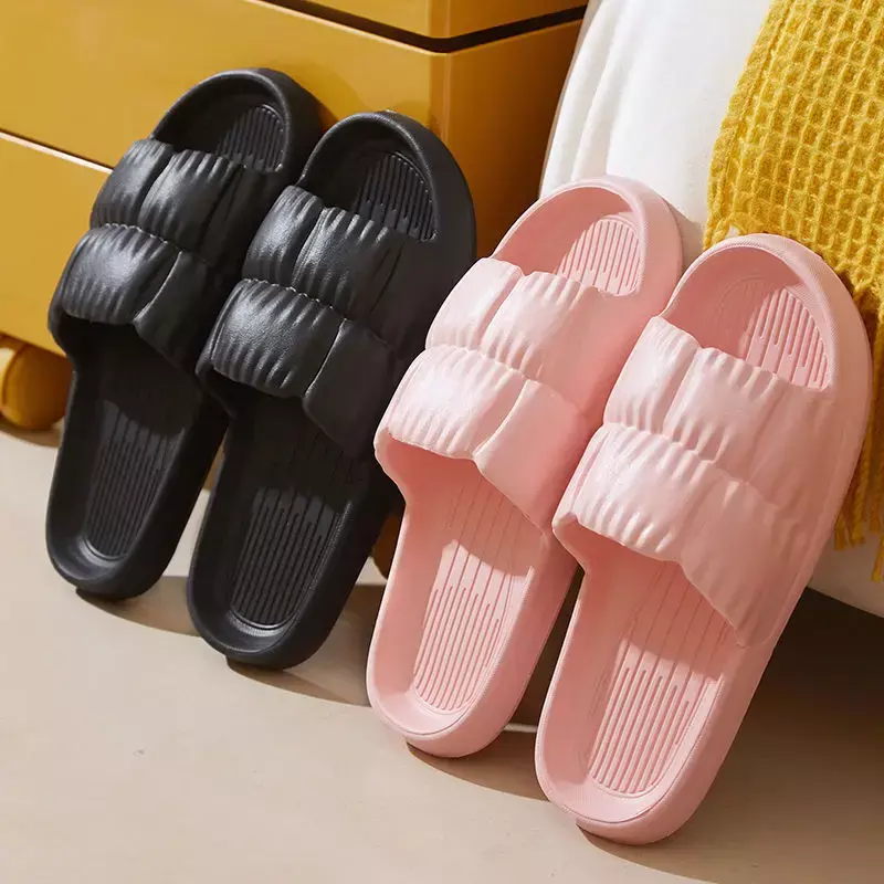 2023 Women Home Shoes Platform Slipper Summer Beach Flip Flops Women EVA Soft Sole Flat Shoes Mute Non-slip Slides Beach Sandal