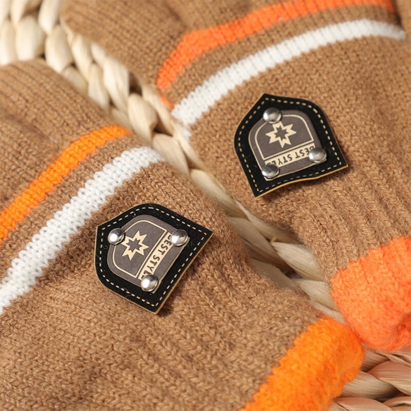 97BE – gants tricotés à doigts complets, mitaines chaudes, cadeaux d'hiver pour petits enfants