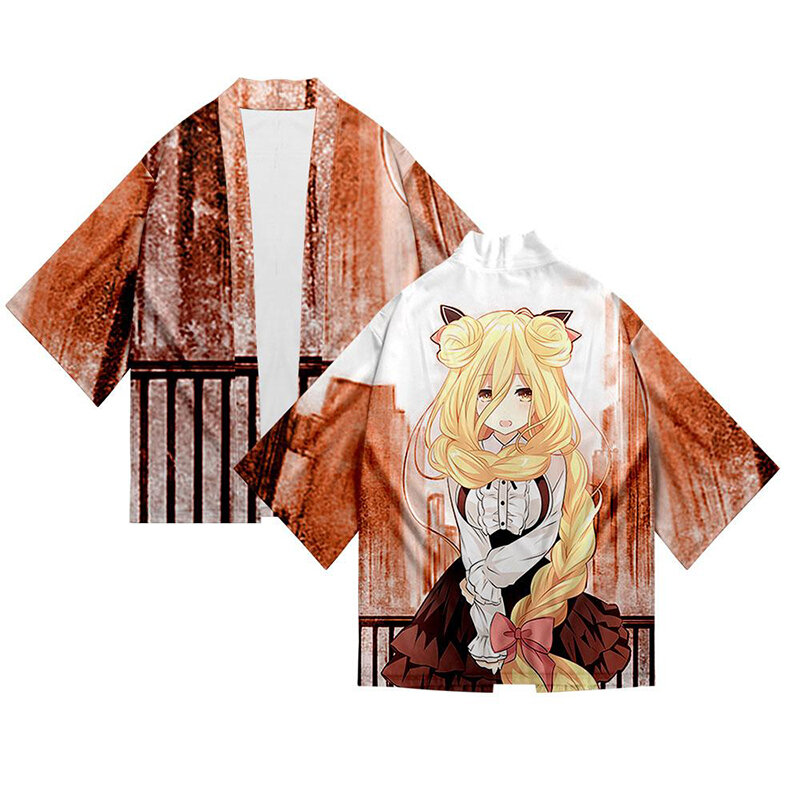 일본 애니메이션 게임 날짜 라이브 3d 기모노 셔츠 망토 옷 남성 여성 7 점 소매 탑스, 귀여운 소녀 카디건 자켓