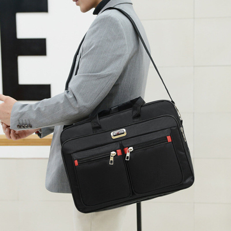 Maleta de grande capacidade masculina, bolsa multifuncional para laptop, escritório masculino, bolsa de ombro, bolsa de negócios, moda