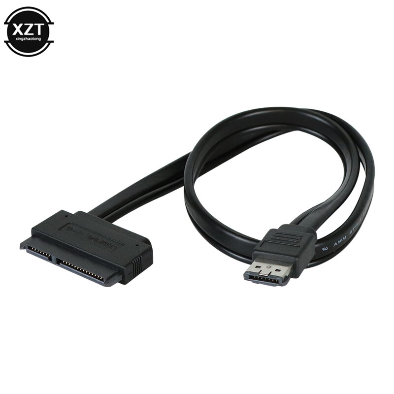 Produk Laris Baru ESATA Daya Ganda USB 5V Combo Ke 22Pin SATA USB Kabel Hard Disk Kualitas Tinggi 1 Buah Kabel 50CM