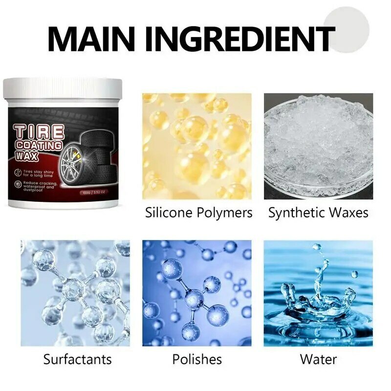 100g Auto Tire Cleaning Wax powerful Car Wheel Cleaning Coating Wax Car Detailing Rim Cleaner Vehicle Accessories