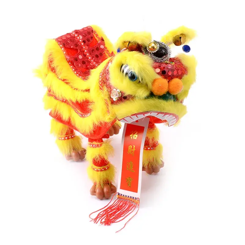 Modelo de brinquedos de pelúcia marioneta leão dança chinesa tradicional projetos de desempenho personalizado novidade criativa para pais e crianças