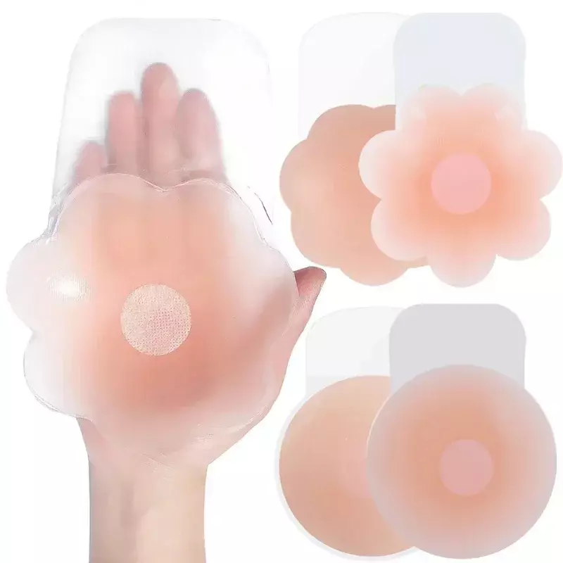 2 pezzi copricapezzoli in Silicone sollevare adesivo reggiseno adesivo reggiseno invisibile seno Pasty petali pettorali donna reggiseni senza spalline riutilizzabili